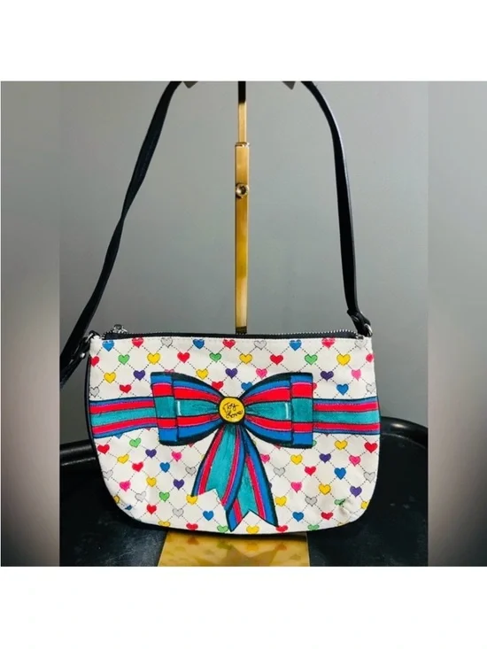 Brighton White Multicolor 'Love is Joy' Heart Crossbody - Picture 3 of 6